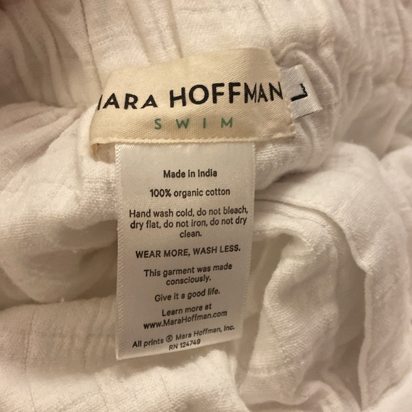Mara Hoffman 100% Organic Cotton Halter Dress Gauzy Sz L NEW White - Picture 6 of 8